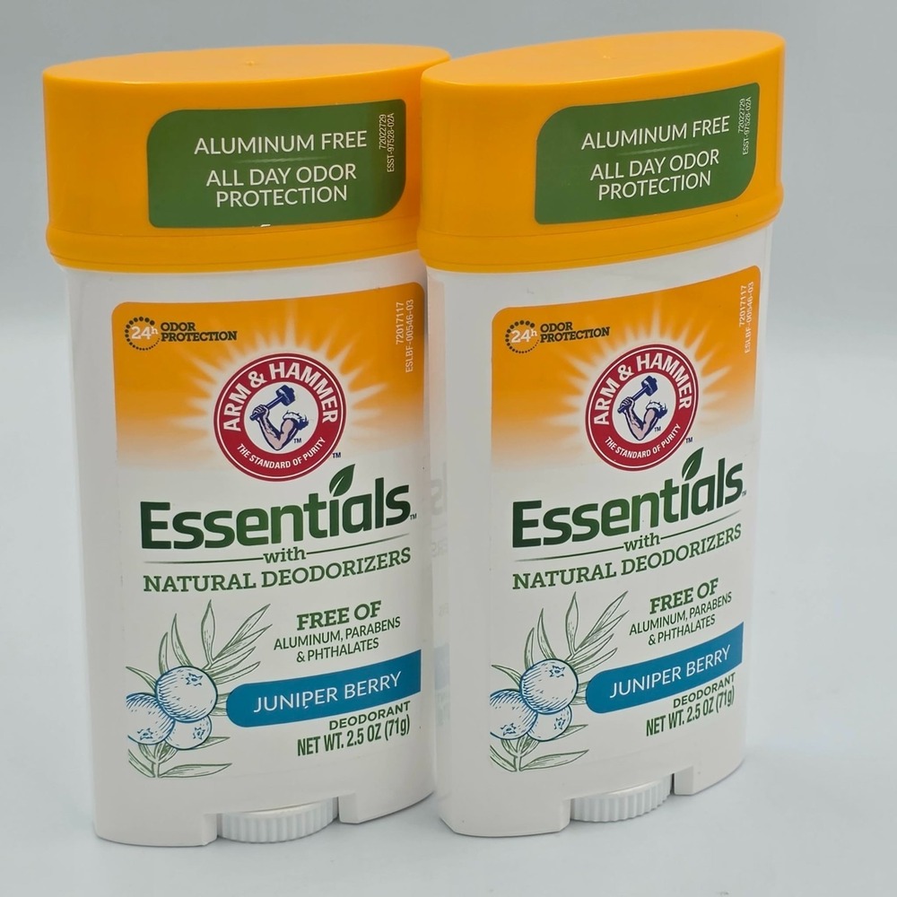 Arm & Hammer Essentials Deodorant Juniper Berry No Aluminum 2.5 oz (Pk of 2)